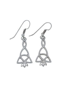 Vintage T Sterling Silver 925 Celtic Knot Dangle Earrings